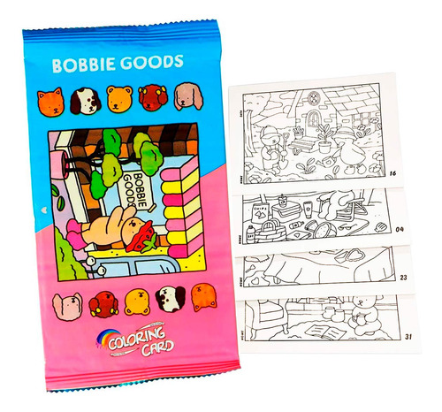 Kit 5 Pacotes Cards Bobbie Goods Desenho Surpresa Com 4 Cada