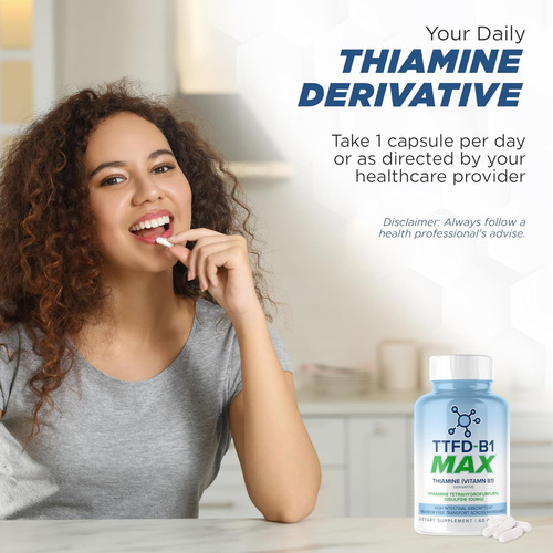 Ttfd - B1 Max - Tiamina Vitamina B1 Ttfd - 100mg - (dissulfe