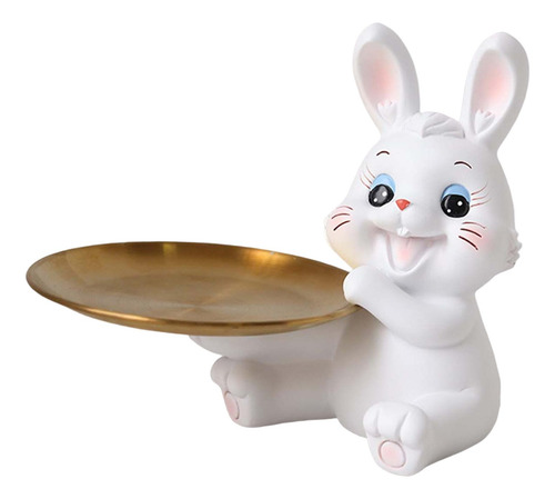 Estatua De Bandeja De Conejo Sentado Conejo Sentado