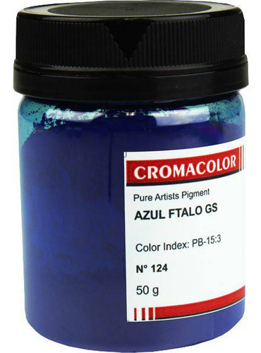Pigmento Artístico Cromacolor 50g 125 Azul Ftalo Rs