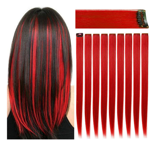 Rima 9pcs 21  Clip De Color En Extensiones De Cabello Extens