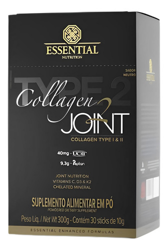 Suplemento Em Pó Essential Nutrition Collagen 2 Joint Em Caixa De 300ml