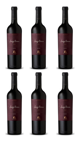 Vino Tinto Luigi Bosca Malbec 750ml Botella Pack X6