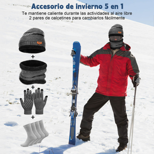 Wang Gorro Bufanda Guantes Calcetines Con Térmico Forro