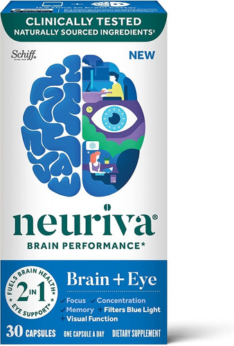 Neuriva Brain + Eye Suplemento Para Memoria Y Concentración 