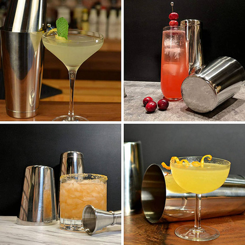 3x Premium Cocktail Shaker Set-piece Pro Boston Shaker Set.