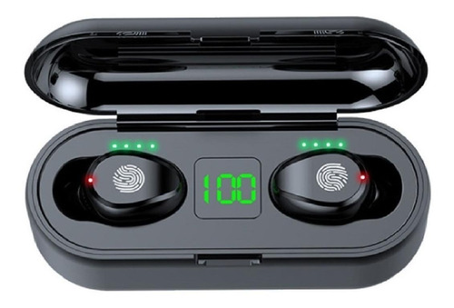Imagen 2 de 2 de Audífonos in-ear inalámbricos F9 negro
