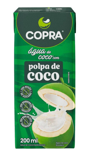 Copra Água De Coco Com Polpa 200ml