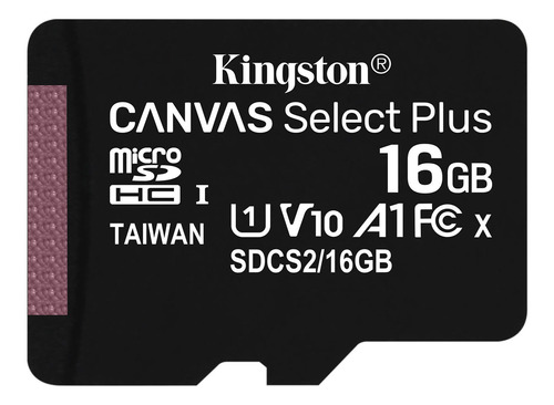 Kingston 16gb Canvas Select Plus Uhs-i Microsdhc Memory Card