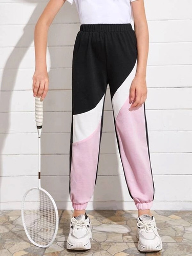 Pantalones Panas Deportivos De Color Combinado