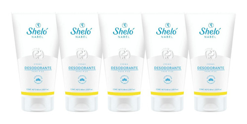 5 Pack Crema Desodorante Para Pies Shelo