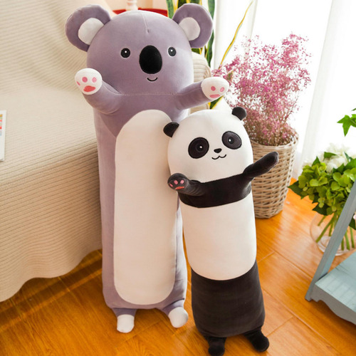 Almohada De Felpa Larga De Dibujos Animados, Trompeta Panda