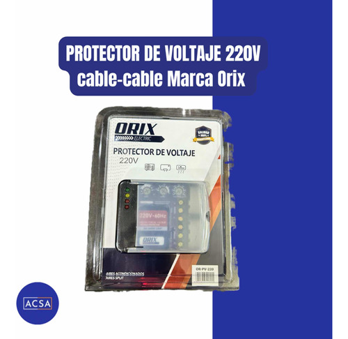 Protector De Voltaje 220v Cable-cable Marca Orix