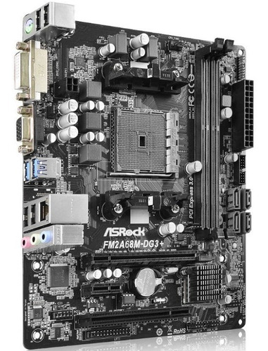 Tarjeta Madre Asrock Fm2a68m-dg3+ 2xddr3 Pci-e Fm2+ Matx
