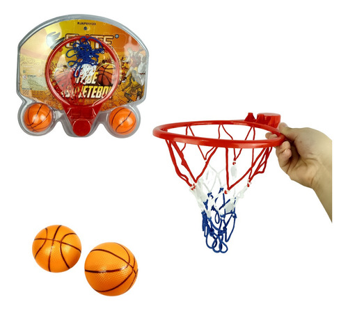 Cesta De Basquete Brinquedo Com Bola Suporte Porta Infantil