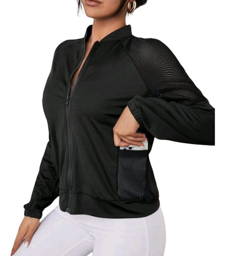 Chaqueta Deportiva Importada Transpirable Negro  Ref. 6025