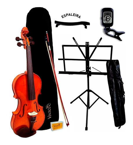 Violino 4/4 Mo44 Vivace Kit + Estante + Afinador + Espaleira