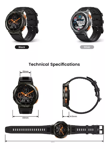 Reloj Inteligente Kospet Tank T2 Criterios Militares 5atm Pantalla