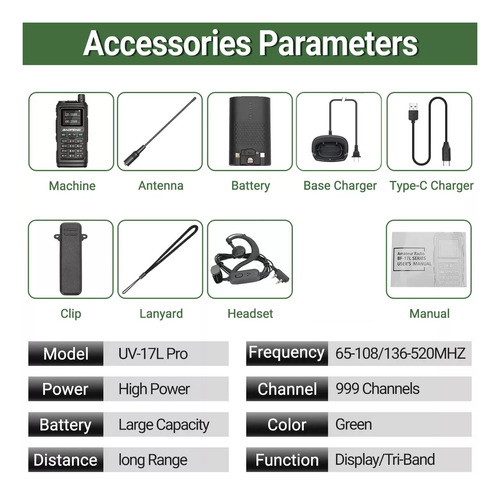 Comunicador Radio Walk Talk Green Con Auriculares