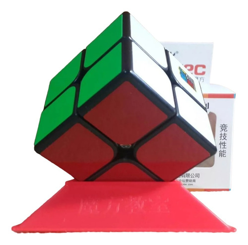 Cubo Mágico Rubik 2x2 Negro Moyu Mf2 C + Base Moyu Rosario