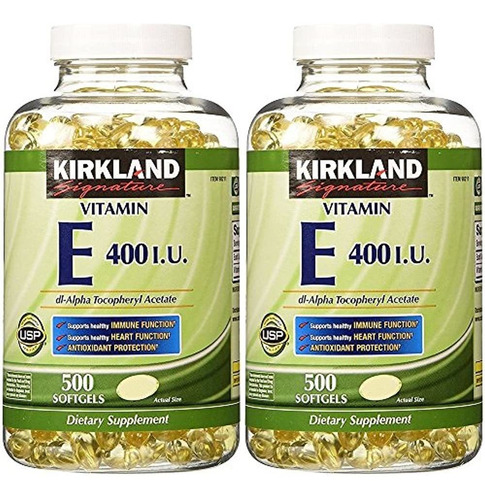 Kirkland Signature Vitamin E 400 Ui, 500 Cápsulas Blandas (p