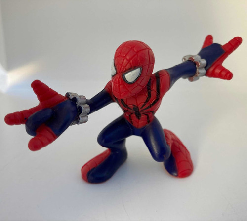 Figura Super Hero Squad Spiderman Traje Azul Oscuro