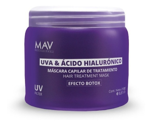 Mascara Uva Y Hialuronico Efecto Btx 250gr Mav Baño De Crema