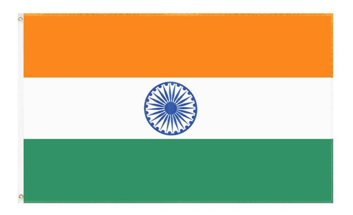 Bandera De India De Poliéster Medida 90 X 150 Cm