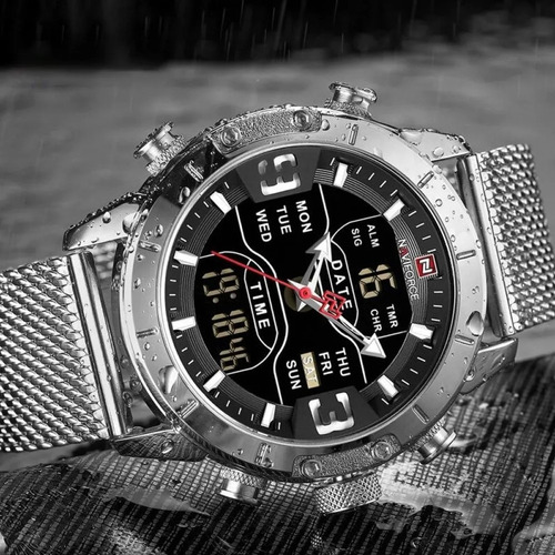 Reloj Naviforce Militar 9153 Analogo Digital A Inoxidable
