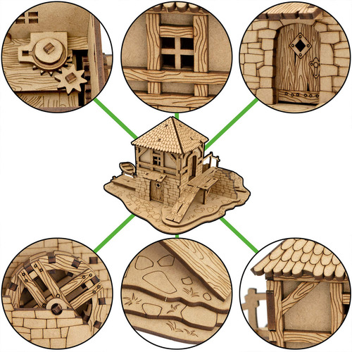 Terreno Modular D&d Towerrex Para Miniaturas 28mm Y 32mm