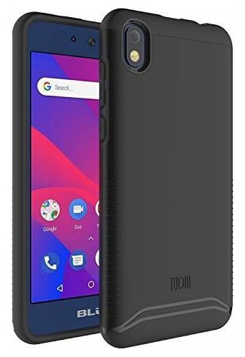 Funda Para Blu Advance 5.2 Color Negro Mate De Doble Capa