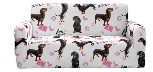 90-140cm Pet Dog Print Micro Stretch Sofa Cover