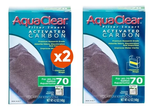 Repuesto Filtro Aquaclear 70 Carbon Activado Acuario Pecera