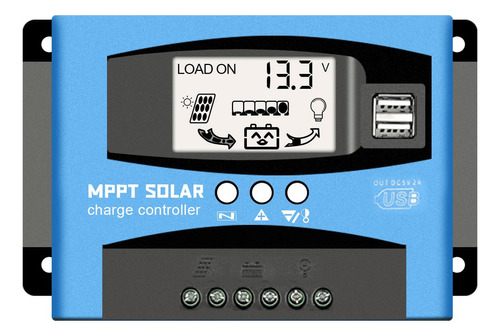 Werchtay Controlador De Carga Solar Mppt 30a 12v/24v Auto Fo