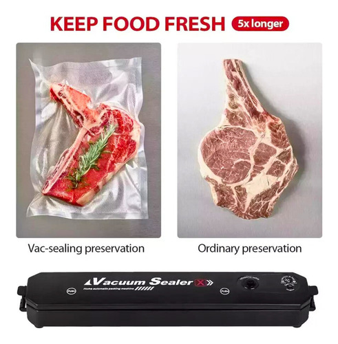 Imagen 8 de 10 de Maquina Envasadora Al Vacio Selladora De Bolsa Comida Fresca
