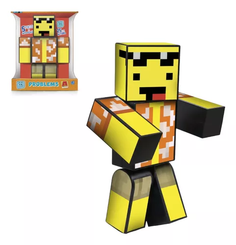 Boneco r Mel Minecraft Articulado - 25 cm Algazarra - LOJAS