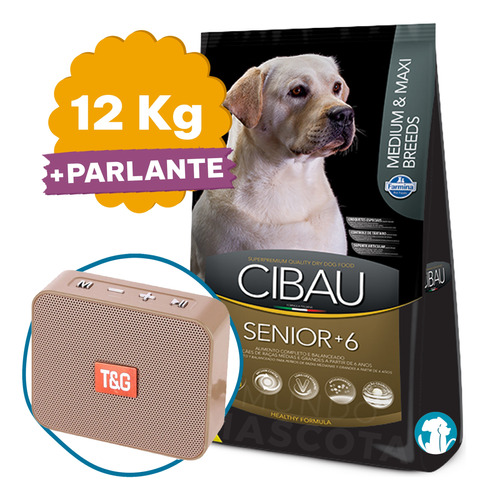 Alimento Cibau Perro Senior Raza Med Y Grande 12 Kg + Regalo