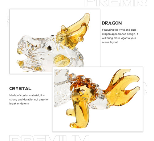 Figura Pequeña De Dragón De Cristal Crystal Year Of The Drag