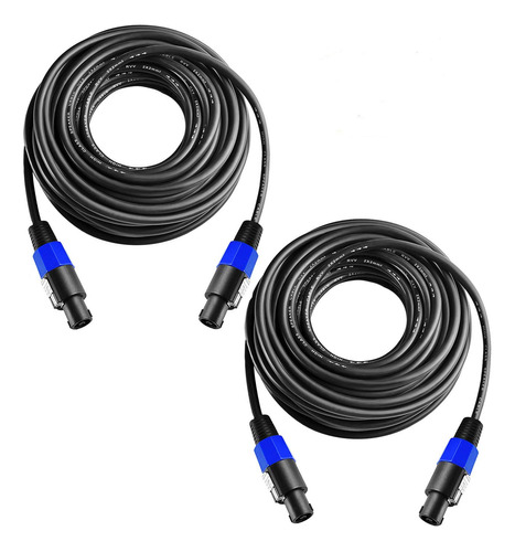 2 Cables Speakon Speakon De 100 Pies Profesionales Alta...