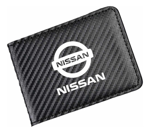 Porta Documentos Estilo Fibra De Carbono Nissan.
