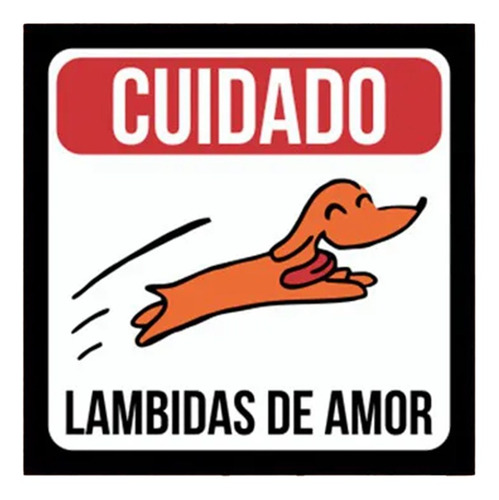 Placa Decorativa Criativa Pet Cuidado Lambidas De Amor