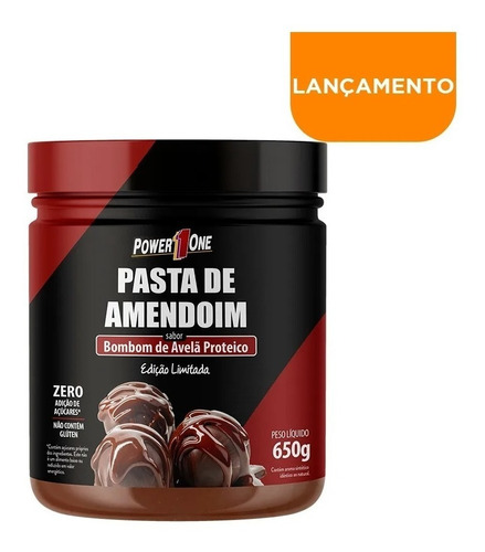 Pasta De Amendoim Gourmet 650g Avelã Proteico - Power One