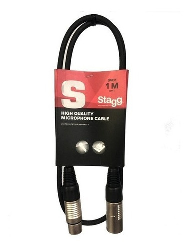 Cable Canon-canon 1 Metro Stagg Smc1 Standard 6mm Micrófono.