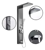 Comprar Solana Regadera Panel de Ducha De Acero Inoxidable Modelo Roma \u002F Coluna de Baño De Lujo Color Negro Con Regadera de Telefono y Salida De Agua Modo Lluvia y Rociador Lateral \u002F Regadera Monomando
