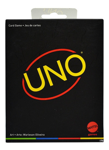 Uno Minimalista Juego De Cartas Negro Gyh69 Mattel