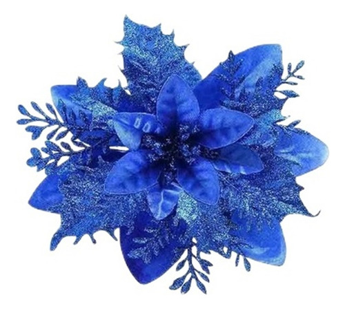 12pcs Flores Navidad Con Purpurina Flor Del Árbol Navidad C