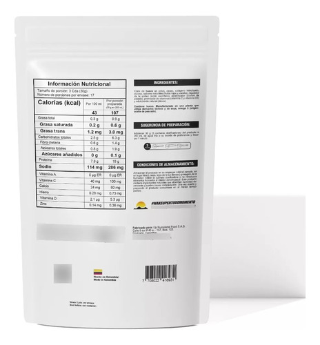 Proteina De Huevo Wakeup Egg White Protein Con Colágeno Adicionado 510g