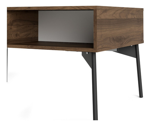 Mesa De Centro Furor Nogal Y Gris Këssa Muebles