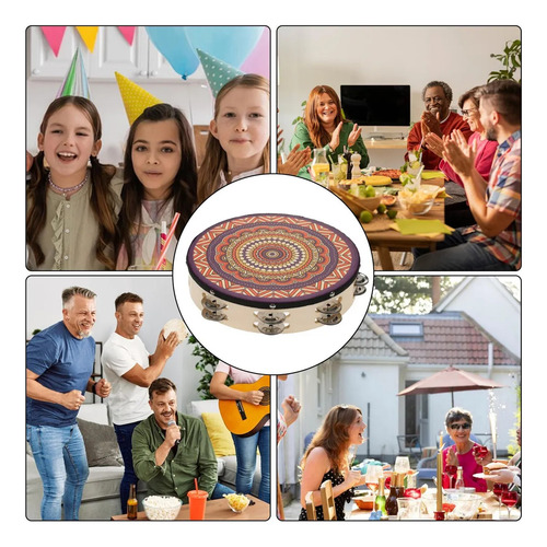 Tambor De Pandereta Para Niños Pandereta De Mano Tambor De M