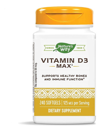 Vitamina D3 240 Caps Natures Way - Unidad a $1339